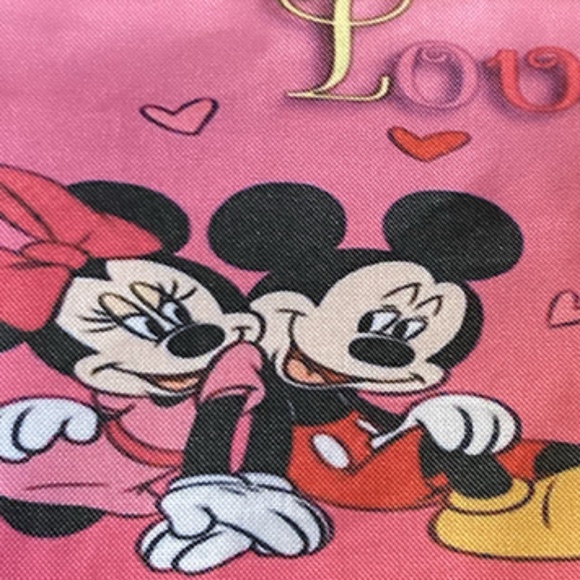 Disney Mickey Minnie Coin Purse Made Of 100% Polyester, Portable Makeup Bag - Picture 7 of 7